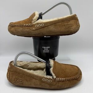 UGG Suede Shearling Lined Moccasin Slippers Women’s 9